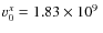 $v_0^x = 1.83 \times 10^{9}~$