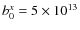 $b_0^x = 5 \times 10^{13}$