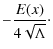 $\displaystyle -\frac{E(x)}{4 \sqrt{\Lambda}}\cdot$