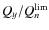 $Q_{y}/Q_{n}^{\lim}$