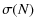 $\displaystyle \sigma(N)$