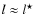 $l \approx l^\star$