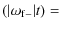 $\displaystyle (\vert\omega_{\rm f-}\vert t)=$