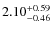 $2.10^{\rm +0.59}_{-0.46}$