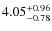 $4.05^{\rm +0.96}_{-0.78}$