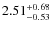 $2.51^{\rm +0.68}_{-0.53}$