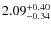 $2.09^{\rm +0.40}_{-0.34}$