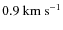 $0.9~{\rm km~s^{-1}}$