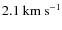 $2.1~{\rm km~s^{-1}}$