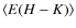 $\langle E(H-K) \rangle$