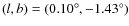 $(l,b)=(0.10^{\circ},-1.43^{\circ})$