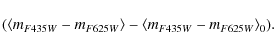 \begin{displaymath}(\langle m_{F435W} - m_{F625W} \rangle - \langle m_{F435W} - m_{F625W} \rangle_0).
\end{displaymath}