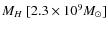 $M_{H}\ [2.3\times 10^9 M_{\odot}]$