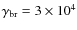 $\gamma_{\rm br} = 3 \times 10^4$