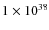 $1\times10^{38}$