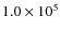 $1.0\times 10^5$