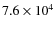 $7.6 \times 10^{4}$