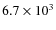 $6.7\times 10^3$