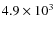 $4.9\times 10^3$