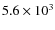 $5.6\times 10^3$