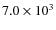 $7.0\times 10^3$