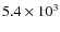 $ 5.4\times 10^3$