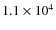 $1.1\times 10^4 $
