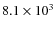 $8.1\times 10^3 $