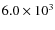 $6.0\times 10^3 $