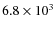 $6.8\times 10^3 $