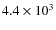 $4.4\times 10^3 $