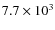 $7.7\times 10^3 $