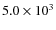 $5.0\times 10^3 $