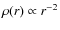 $\rho(r) \propto r^{-2}$