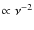 $\propto \nu^{-2}$