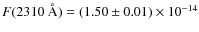 $F(2310 ~{\rm\AA})=(1.50\pm0.01)\times 10^{-14}$