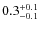 $ 0.3_{\rm -0.1}^{+0.1}$