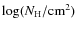 $\log (N_{\rm H}/{\rm cm^{2}})$