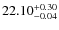 $22.10_{\rm -0.04}^{+0.30}$