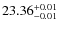 $23.36_{\rm -0.01}^{+0.01}$