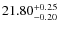 $21.80_{\rm -0.20}^{+0.25}$