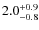 $2.0_{\rm -0.8}^{+0.9}$