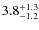 $ 3.8_{\rm -1.2}^{+1.3}$