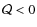 $\mathcal{Q}<0$
