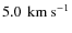 $\unit[5.0]~{\rm km~s^{-1}}$