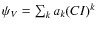 $\psi_{V}=\sum_{k} a_{k} (CI)^{k}$