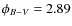 $\phi_{B-V}=2.89$