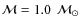 $\mathcal{M}= \unit[1.0]~{\mathcal{M}_{\odot}}$