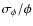 $\sigma_{\phi}/{\phi}$