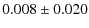 $\displaystyle 0.008\pm 0.020$
